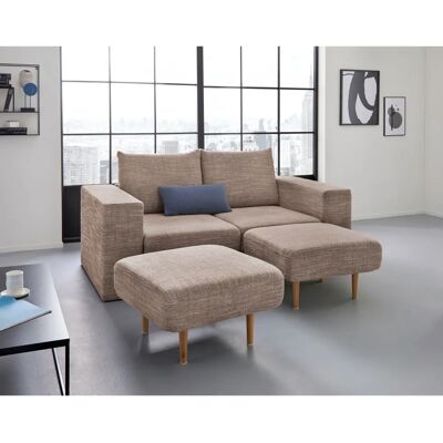 Wolfgang Joop Looksv 2,5-Sitzer Sofa Beige-Braun Wolfgang Joop Looksv 2,5-Sitzer Sofa Beige-Braun