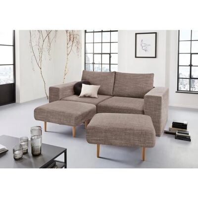Wolfgang Joop Looksv 3-Sitzer Sofa - Beige-Braun Wolfgang Joop Looksv 3-Sitzer Sofa - Beige-Braun