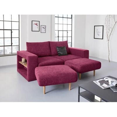 WOLFGANG JOOP Looksvb Sofa - Microflausch, 3-Sitzer, Lila WOLFGANG JOOP Looksvb Sofa - Microflausch, 3-Sitzer, Lila