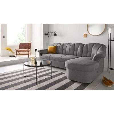 Domo Collection Papenburg L-Form Sofa - Modern, Grau, Chenille Domo Collection Papenburg L-Form Sofa - Modern, Grau, Chenille