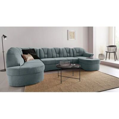 Domo Collection Papenburg U-Form Sofa - U-Form, Blau, 5 Sitzplätze Domo Collection Papenburg U-Form Sofa - U-Form, Blau, 5 Sitzplätze