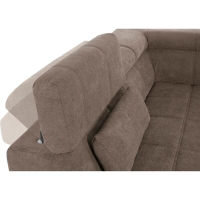 DOMO COLLECTION Brandon L-Form Sofa - Ecksofa, Chenille-Optik, Kopfteilverstellung, Ottomane links DOMO COLLECTION Brandon L-Form Sofa - Ecksofa, Chenille-Optik, Kopfteilverstellung, Ottomane links