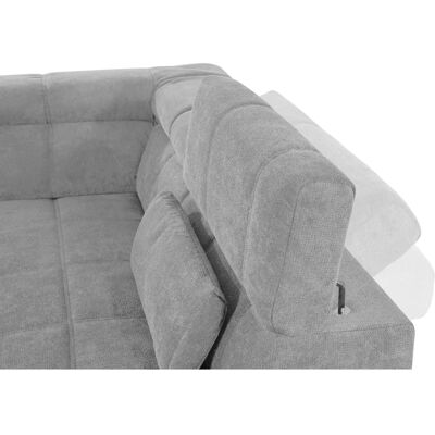 Domo collection Brandon modulsofa in Grau, verstellbare Kopfstützen - Sofa Domo collection Brandon modulsofa in Grau, verstellbare Kopfstützen - Sofa