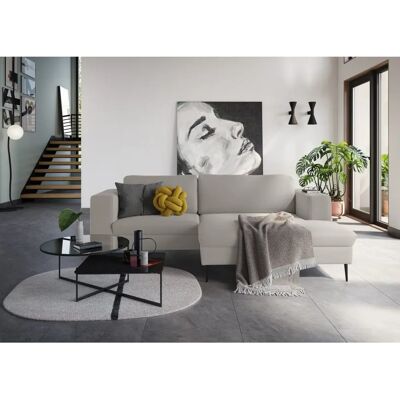 DOMO COLLECTION Modica - Grau L-Form Sofa DOMO COLLECTION Modica - Grau L-Form Sofa