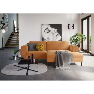 DOMO COLLECTION Modica L-Form - Recamière, Orange - Sofa DOMO COLLECTION Modica L-Form - Recamière, Orange - Sofa