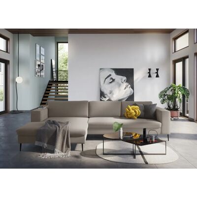 Domo collection Modica L-Form Sofa - Modern Braun Domo collection Modica L-Form Sofa - Modern Braun