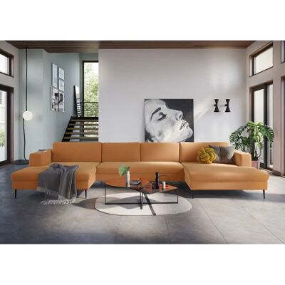 Domo Collection Modica U-Form Sofa - Moderndes Design & Langlebiger Cord Domo Collection Modica U-Form Sofa - Moderndes Design & Langlebiger Cord