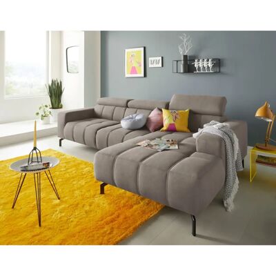 Domo Collection Cunelli L-Form Sofa - L-Form Sofa, Manuell verstellbare Kopfteile, Webstoff Bezug Domo Collection Cunelli L-Form Sofa - L-Form Sofa, Manuell verstellbare Kopfteile, Webstoff Bezug