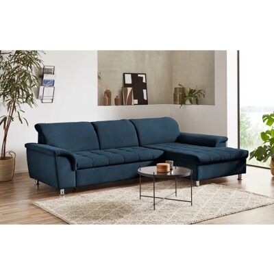 DOMO COLLECTION Franzi L-Form Sofa - L-förmiger Dunkelblauer Couch DOMO COLLECTION Franzi L-Form Sofa - L-förmiger Dunkelblauer Couch