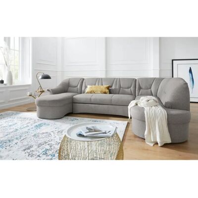Domo Collection Sarafina U-Form Sofa - Modern, Grau, 295cm Domo Collection Sarafina U-Form Sofa - Modern, Grau, 295cm