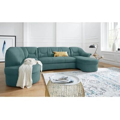 Domo Collection Sarafina U-Form Sofa - Modern, Petrol, Hochkomfort Domo Collection Sarafina U-Form Sofa - Modern, Petrol, Hochkomfort