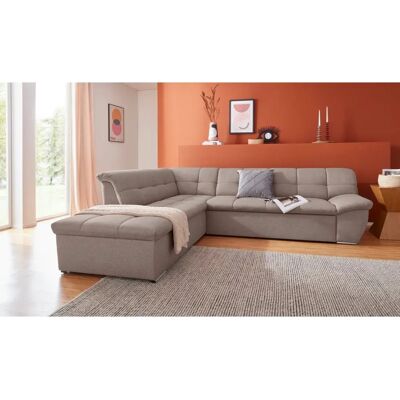 Domo Collection Lagoa L-Form Sofa - Webstoff, Ottomane links, 271x232x76 cm Domo Collection Lagoa L-Form Sofa - Webstoff, Ottomane links, 271x232x76 cm