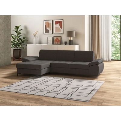 Domo Collection Capelo L-Form Sofa - 3-Sitzer, Schwarz Domo Collection Capelo L-Form Sofa - 3-Sitzer, Schwarz