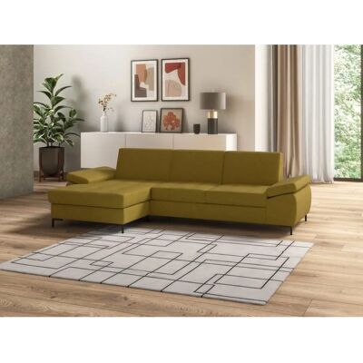DOMO COLLECTION Capelo L-Form Sofa - 3-Sitzer, Chenille, Gelb DOMO COLLECTION Capelo L-Form Sofa - 3-Sitzer, Chenille, Gelb