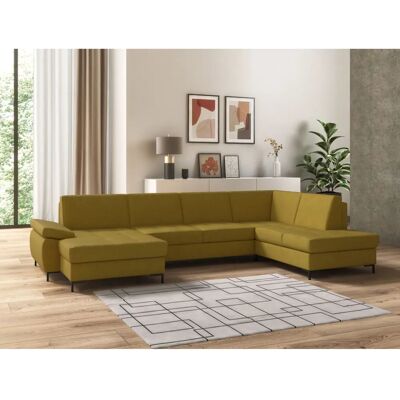 Domo Collection Capelo U-Form Sofa - U-förmiger Couch, Abnehmbarer Armlehne, Faux Chenille Bezug Domo Collection Capelo U-Form Sofa - U-förmiger Couch, Abnehmbarer Armlehne, Faux Chenille Bezug