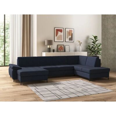 Domo Collection Capelo U-Form Sofa - Bezugsstoff in Dunkelblau Domo Collection Capelo U-Form Sofa - Bezugsstoff in Dunkelblau