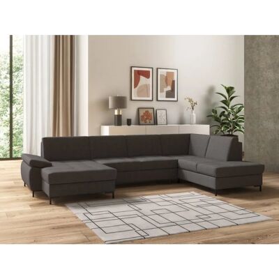 DOMO COLLECTION Capelo U-Form, schwarz - Sofa mit Bettfunktion & Armlehne DOMO COLLECTION Capelo U-Form, schwarz - Sofa mit Bettfunktion & Armlehne