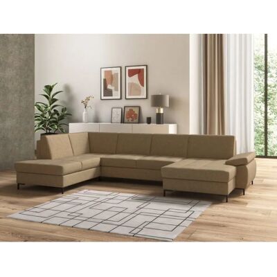 Domo Collection Capelo U-Form Couch - Beiger Bezug Domo Collection Capelo U-Form Couch - Beiger Bezug