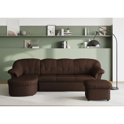 Domo Collection Pegnitz Dunkelbraunes L-Form Sofa - Sofa Domo Collection Pegnitz Dunkelbraunes L-Form Sofa - Sofa