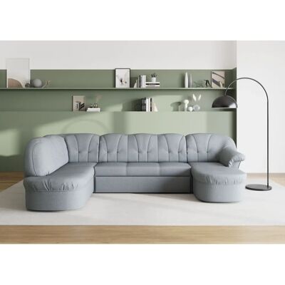 DOMO COLLECTION Pegnitz U-Form Sofa - Modern, Silber DOMO COLLECTION Pegnitz U-Form Sofa - Modern, Silber