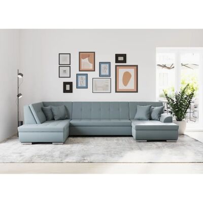 Domo Collection Treviso Grünes Modernes Sofa - Couch mit Kissen Domo Collection Treviso Grünes Modernes Sofa - Couch mit Kissen