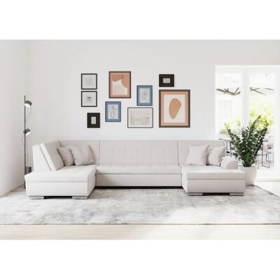 Domo Collection Treviso Beige Sofa - XXL Modern Quilt Möbel Domo Collection Treviso Beige Sofa - XXL Modern Quilt Möbel