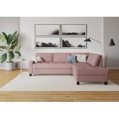 DOMO COLLECTION Florentina L-Form Sofa - Lila - Polstertes L-Form-Sofa mit Bettfunktion DOMO COLLECTION Florentina L-Form Sofa - Lila - Polstertes L-Form-Sofa mit Bettfunktion
