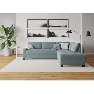 Domo Collection Florentina Blau Ecksofa - L-Form, 243cm Domo Collection Florentina Blau Ecksofa - L-Form, 243cm