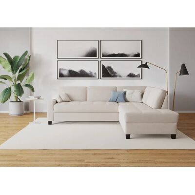 Domo Collection Florentina L-Form Beiges Sofa - Sofa Domo Collection Florentina L-Form Beiges Sofa - Sofa