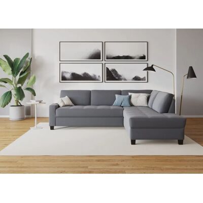 DOMO Collection Florentina L-Form Sofa - Microvelours DOMO Collection Florentina L-Form Sofa - Microvelours