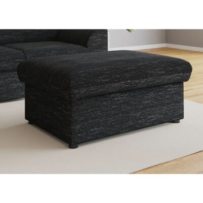 DOMO COLLECTION Topper - Polsterhocker mit Wellenunterfederung, Grau DOMO COLLECTION Topper - Polsterhocker mit Wellenunterfederung, Grau