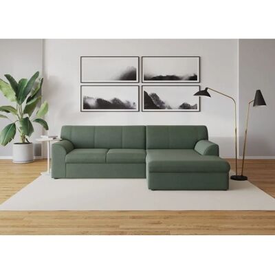 Domo Collection Topper L-Form Sofa - Recamiere, Grün Domo Collection Topper L-Form Sofa - Recamiere, Grün