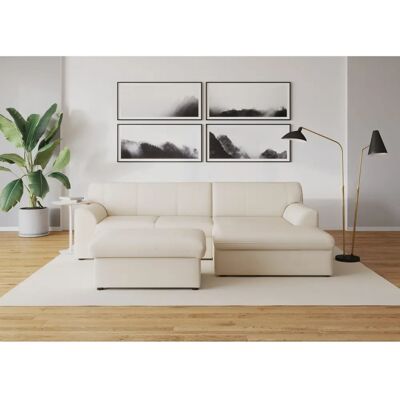 DOMO COLLECTION Topper L-Form Sofa - Ecksofa in Beige Kunstleder DOMO COLLECTION Topper L-Form Sofa - Ecksofa in Beige Kunstleder