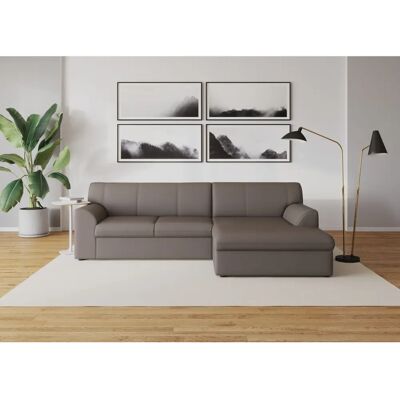 Domo Collection Topper L-Form Sofa - Modern Braun Kunstleder Domo Collection Topper L-Form Sofa - Modern Braun Kunstleder