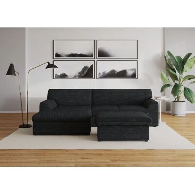 Domo Collection Topper L-Form Sofa mit Bettfunktion - Grau Domo Collection Topper L-Form Sofa mit Bettfunktion - Grau