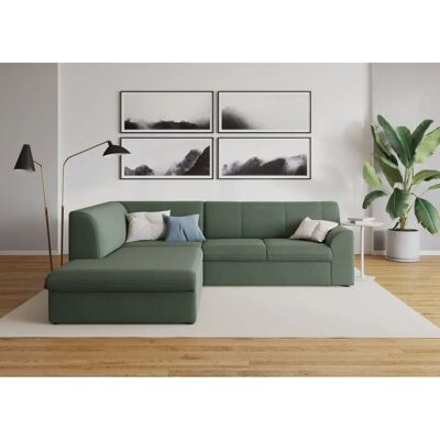 Domo collection Topper L-Form Sofa - Chenille, Grün, 237x78x200cm Domo collection Topper L-Form Sofa - Chenille, Grün, 237x78x200cm
