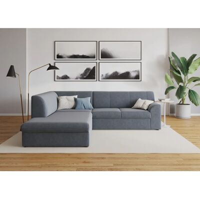 Domo Collection Topper L-Form Sofa - Modern Dunkelgrau Stoff Domo Collection Topper L-Form Sofa - Modern Dunkelgrau Stoff