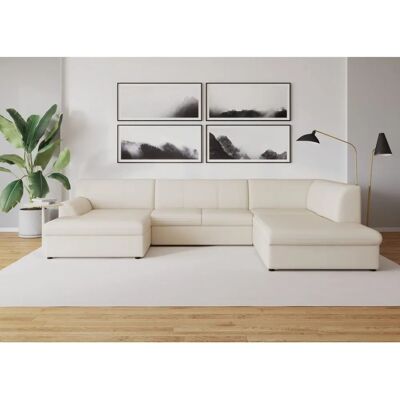 Domo Collection U-Form Sofas mit Bettfunktion - Beige Domo Collection U-Form Sofas mit Bettfunktion - Beige