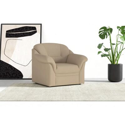 DOMO collection Montana Polstersessel - Brauner Sessel mit Struktur DOMO collection Montana Polstersessel - Brauner Sessel mit Struktur