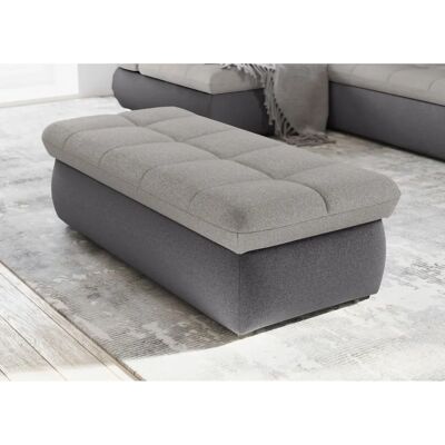 DOMO collection Moric Hocker - Stoff, Grau/Silber, Stauraum DOMO collection Moric Hocker - Stoff, Grau/Silber, Stauraum