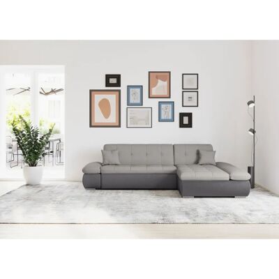 Domo Collection Moric - Grau Ecksofa, L-Form, Webstoff Domo Collection Moric - Grau Ecksofa, L-Form, Webstoff