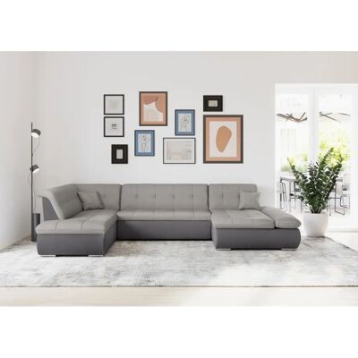 Domo Collection Moric U-Form Sofa - Modernes Grau Domo Collection Moric U-Form Sofa - Modernes Grau
