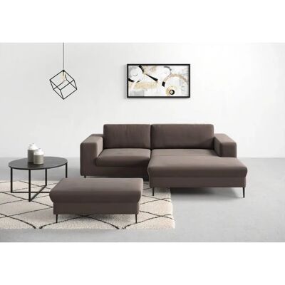 Domo Collection Modica L-Form-Sofa - Modern taupe 3-Sitzer Domo Collection Modica L-Form-Sofa - Modern taupe 3-Sitzer