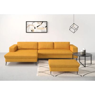 Domo Collection Modica L-Form Sofa - Modern, Gelb, 4 Sitze Domo Collection Modica L-Form Sofa - Modern, Gelb, 4 Sitze