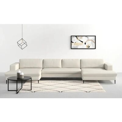 Domo Collection Modica U-Form Couch - Modernes beiges Sofa Domo Collection Modica U-Form Couch - Modernes beiges Sofa