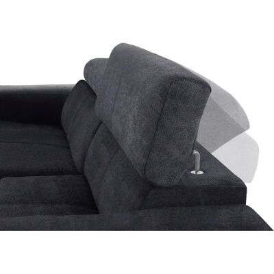 Domo Collection Brandon Ecksofa - Chenille, Recamiere, Höhenverstellbar - Sofa Domo Collection Brandon Ecksofa - Chenille, Recamiere, Höhenverstellbar - Sofa