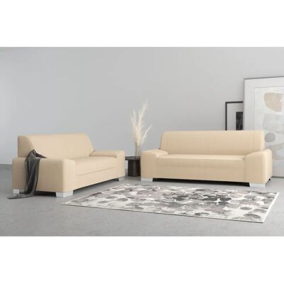 Domo Collection Anzio Sofa - Chenille, 2er, braun Domo Collection Anzio Sofa - Chenille, 2er, braun