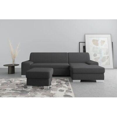 Domo Collection Anzio L-Form Couch - Schlafmöglichkeit, Grau Domo Collection Anzio L-Form Couch - Schlafmöglichkeit, Grau