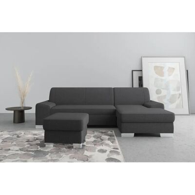 DOMO COLLECTION Anzio L-Form Sofa - Ecksofa, Grau, Recamiere DOMO COLLECTION Anzio L-Form Sofa - Ecksofa, Grau, Recamiere