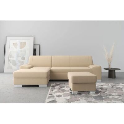 DOMO COLLECTION Anzio L-Form Sofa - Bettfunktion, Chenille, Modern DOMO COLLECTION Anzio L-Form Sofa - Bettfunktion, Chenille, Modern